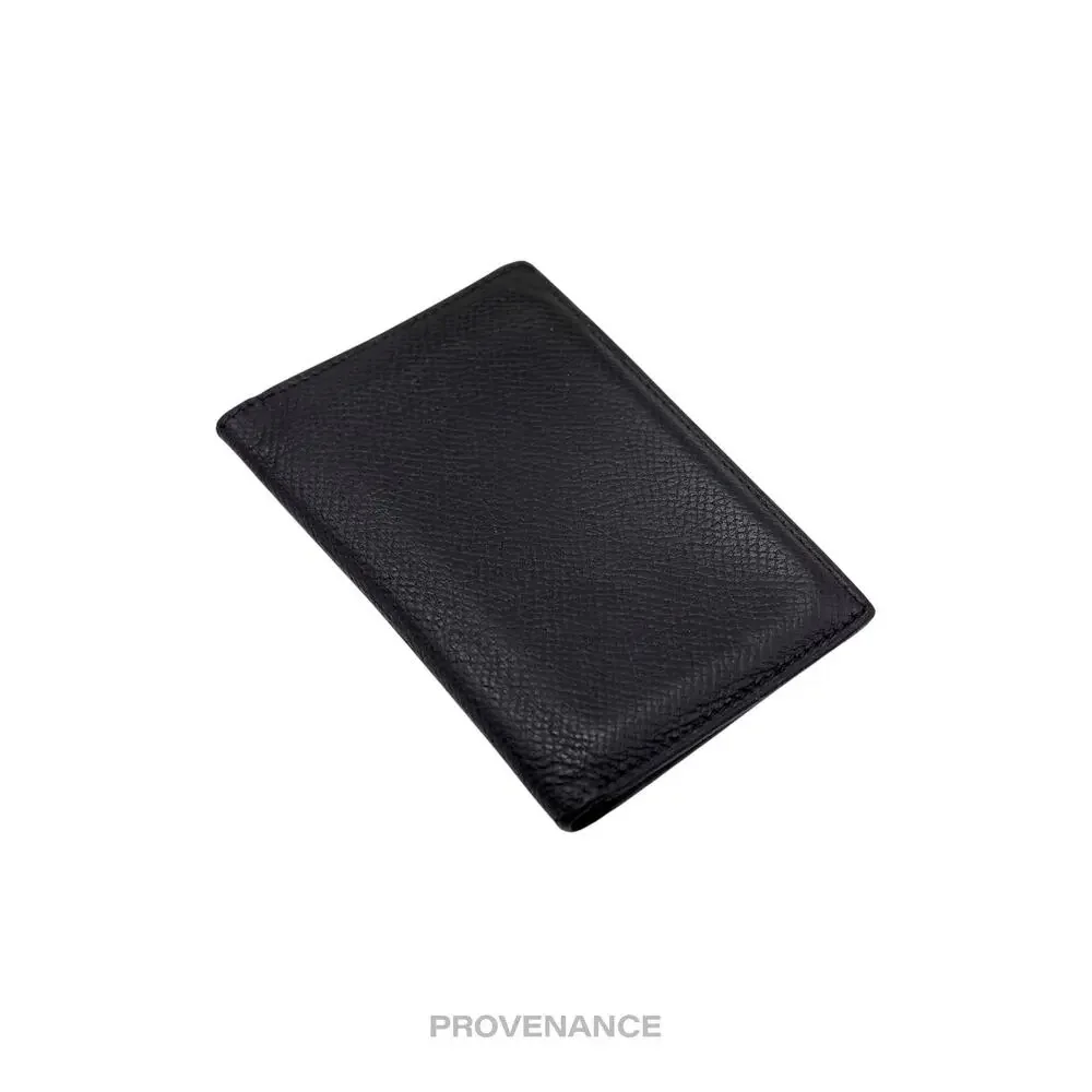 🔴 Hermes MC2 Euclide Card Holder Wallet - Epsom Noir Black